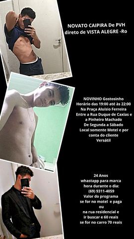 Meu encontra na praça Aluísio Ferreira depois das 18 horas até às 22 horas ou mandei mensagem no meu whatsapp 69 9311-4059